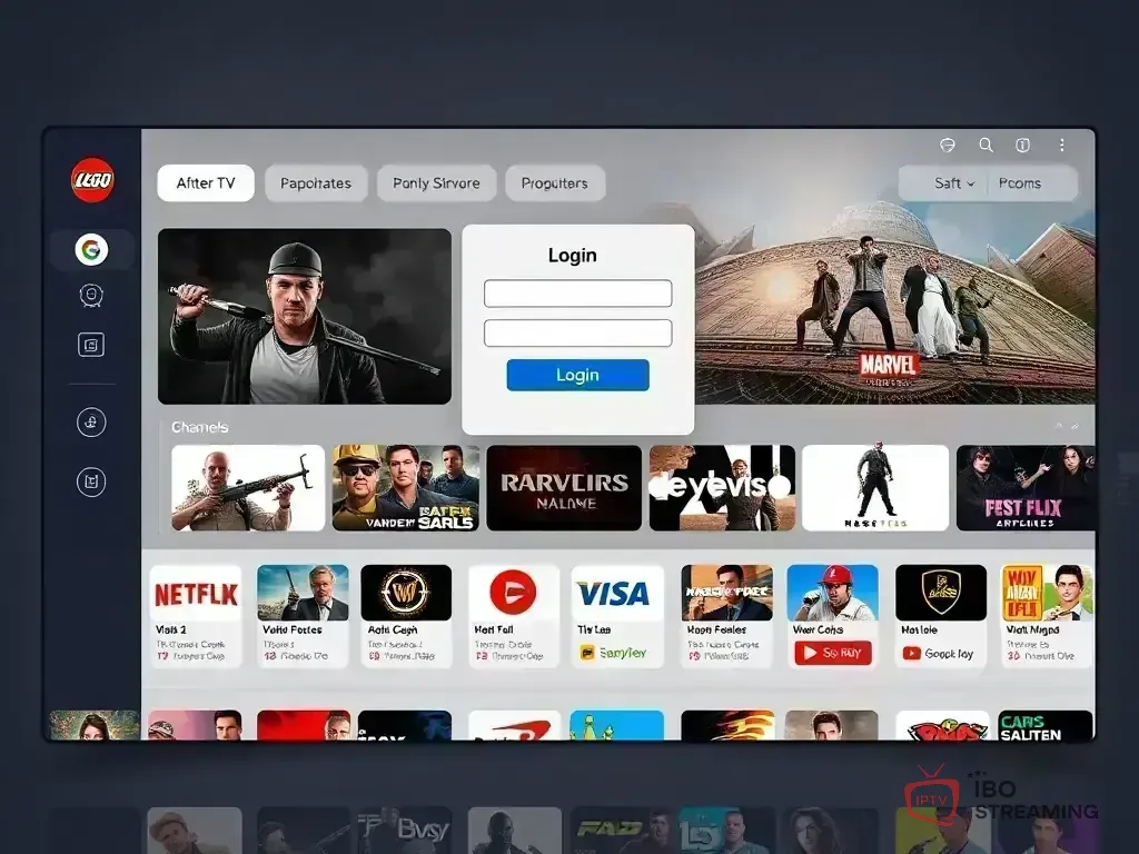 Successful login showing IPTV dashboard