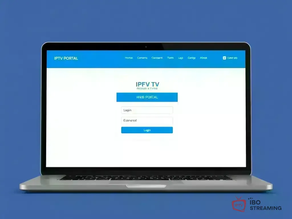 IBO Streaming web portal login interface